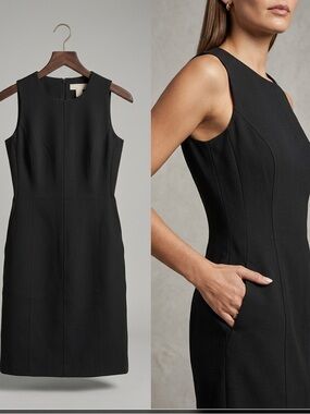 MM. LAFLEUR New York Classic Black Sleeveless Sheath Dress Size 0p
